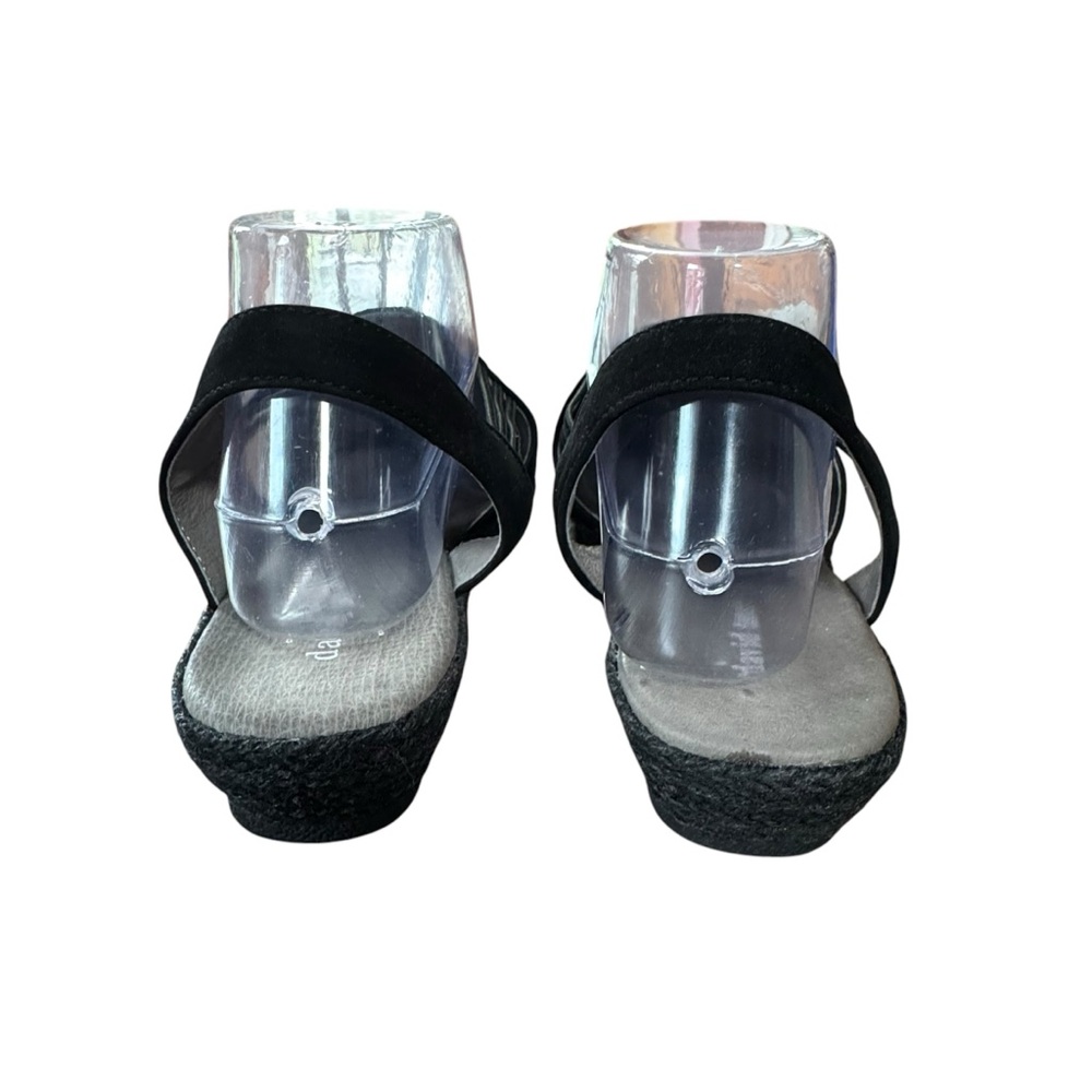 Women’s David Tate Size 8.5 WIDE Black Leather Upper “Nelly” Slingback Shoes - Picture 7 of 10